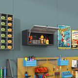 Heavy Duty Metal Wall Mounted Tool Storage Cabinet Steel Metal Garage Storage Cabinet - Black / Gray