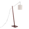 Arturo - Contemporary Floor Lamp - Walnut Wood