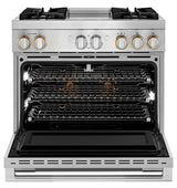 JennAir JDRP536HL oven interior with glide racks