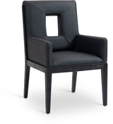 Gwendolyn - Faux Leather Dining Arm Chair With Black Frame