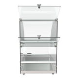 23 in. Commercial Countertop Bakery Display Case with Front Curved Glass and Rear Door, 2.4 cu. ft. DC-2CN.