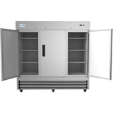 82 in. Three-Door Reach-In Freezer 72 cu ft. RIF-3D-SS.
