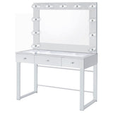 Trevor - 3 Drawer Makeup Vanity Table With Mirror - Chrome