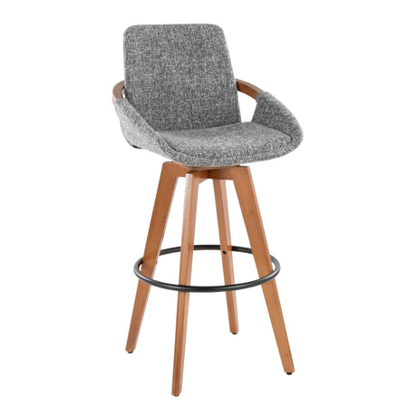 Cosmo - Fixed-Height Barstool - Walnut Bamboo Base