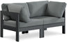 Nizuc - Outdoor Patio 2 Seat Modular Sofa With Gray Frame