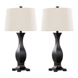 Riley - 29" Polyresin Table Lamp (Set of 2) - Oil Rubbed Bronze Polyresin With Oat Linen Shade from Grandview Gallery