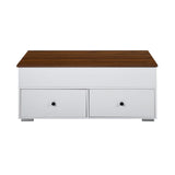 Raeden - Coffee Table With Lift Top - White & Walnut