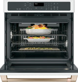 Café CTS90DP4MW2 single wall oven glass touch control panel detail