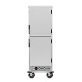 33 in. Commercial Insulated Heated Holding/Proofing Cabinet with Wire Racks and Solid Dutch Doors in Silver (KM-CHP36-WIDD)
