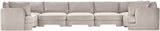 Hammond - Velvet Performance Fabric Upholstered 7 Piece U-Shaped Sectional