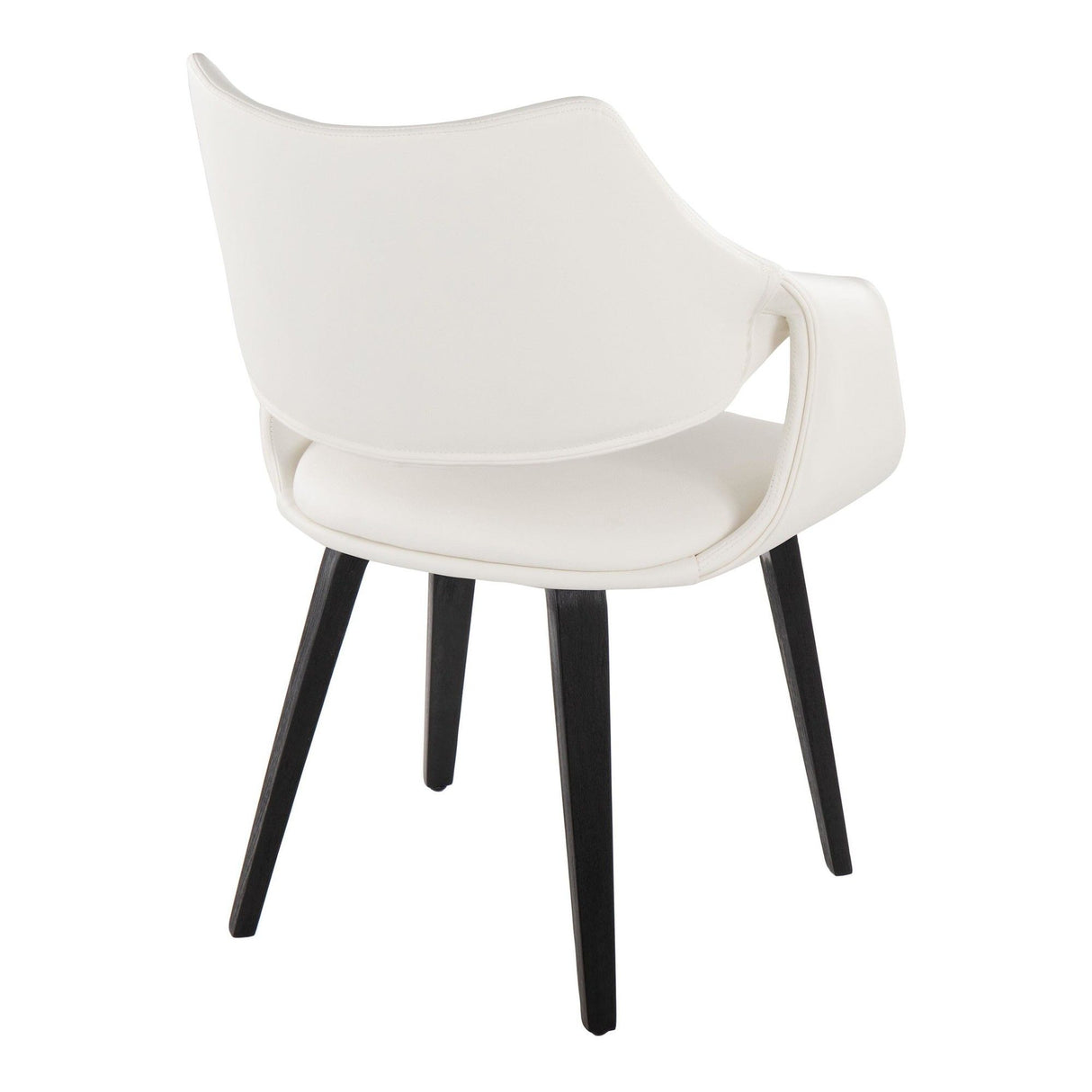 Curvo - High Back Upholstered Chair (Set of 2) - Black Wood Legs