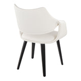 Curvo - High Back Upholstered Chair (Set of 2) - Black Wood Legs