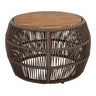 Round Side Table With Rope Frame