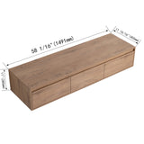 Modern Minimalist Bathroom Cabinet With Soft Close Drawers And Floating Mounting Design