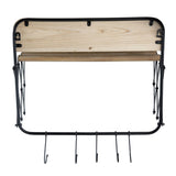 Laundry Rack With Accordion Design - Brown / Black - Black Brown