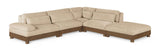 Turin - Fabric Upholstered 5 Piece Modular Sectional
