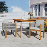 Outdoor Dining Chairs With Rope Handles (Set of 2)