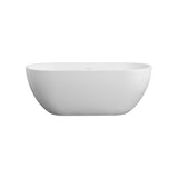 Small Size Stone Resin Solid Surface Oval Shape Freestanding Bathtub For The Bathroom - Matte White