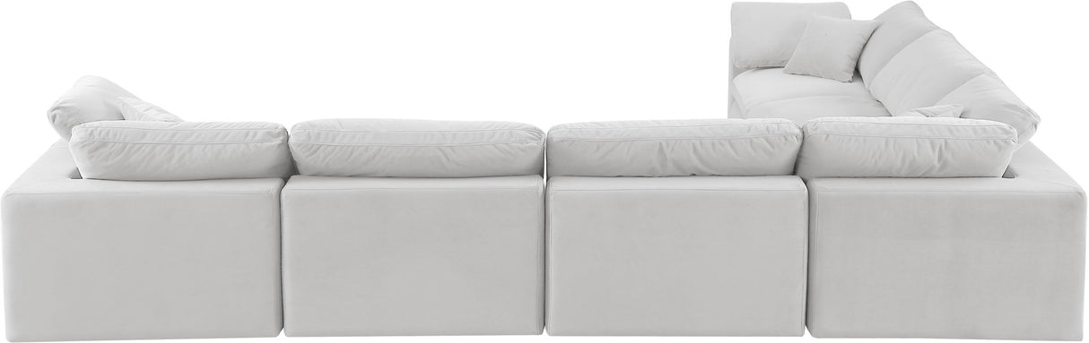 Comfy - 6 Piece Velvet Modular Corner Sectional