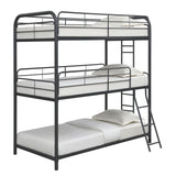 Modern Triple Bunk Bed, Durable Metal Frame