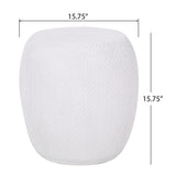 Outdoor Lightweight, Concrete Side Table - Antique White