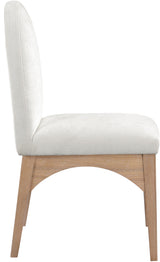 Waldorf - Chenille Dining Side Chair With Natural Legs
