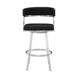Saturn - Counter Height Bar Stool - Brushed Stainless Steel