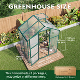 Polycarbonate Walk-In house, Raised Base For Outdoor In All Season