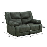 Harumi - Power Motion Loveseat With USB - Gray Fabric