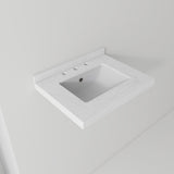 Basin Sink, Triple Faucet Holes, 2" Thick Rim, Sink Only