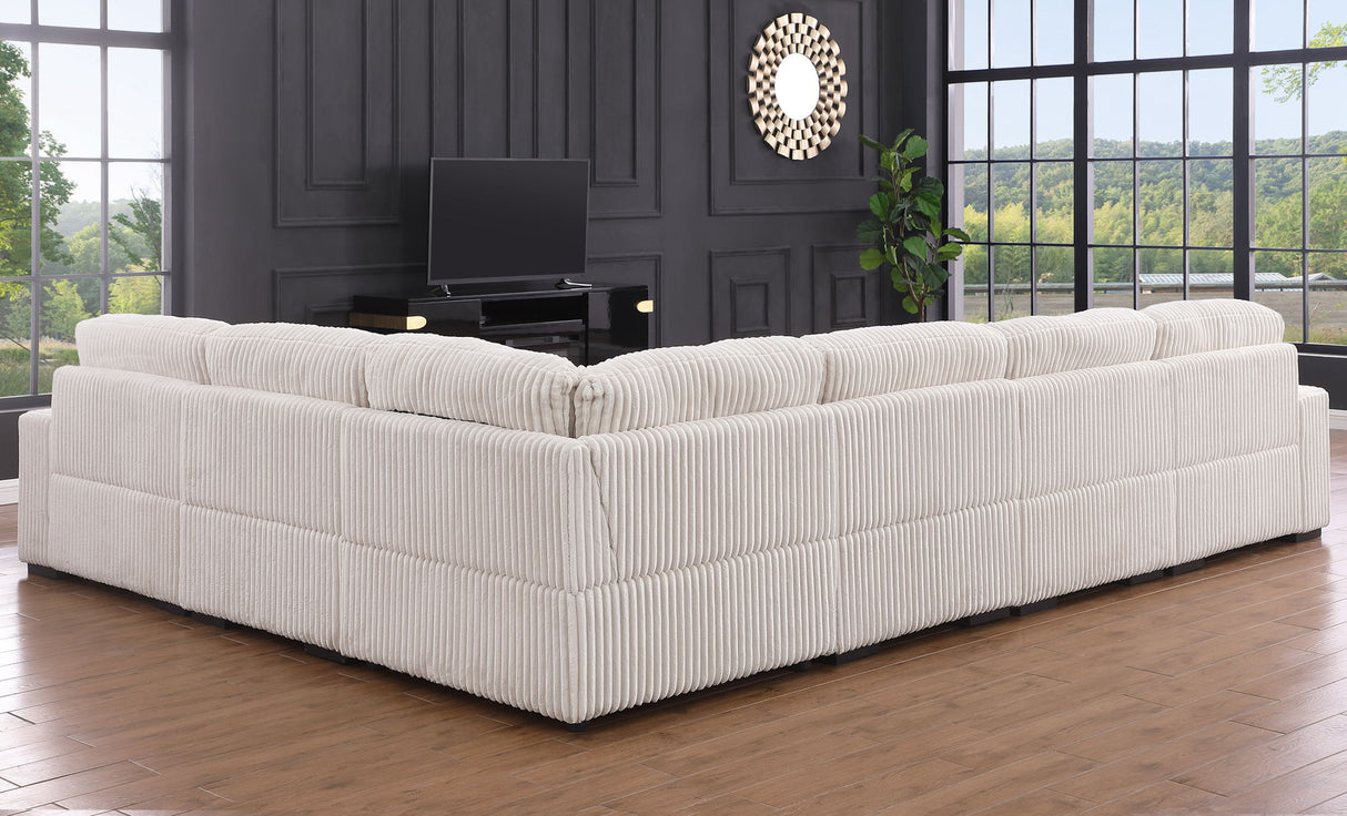 Nadine - Corduroy Modular Corner Sectional Sofa With Left Facing Chaise