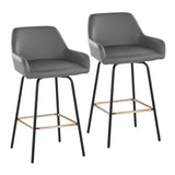 Daniella - 24" Fixed-Height Counter Stool (Set of 2) - Black Metal