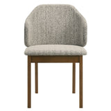 Oleia - Side Chair (Set of 2) - Chenille & Walnut