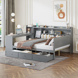 Daybed With 3 Drawers USB Ports And Desk