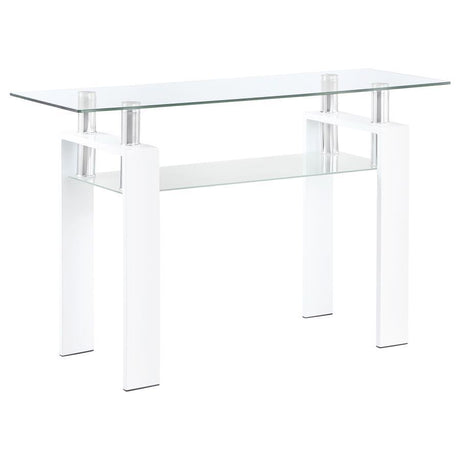 Dyer - 1-Shelf Rectangular Glass Top Table
