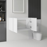 Floating Bathroom Vanity Cabinet With Soft Close Double Doors, Spacious Interior Storage, Wall Mounted, Cabinet Only