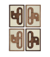 Arid - 4 Piece Two-Color Wall Art - Natural