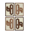 Arid - 4 Piece Two-Color Wall Art - Natural