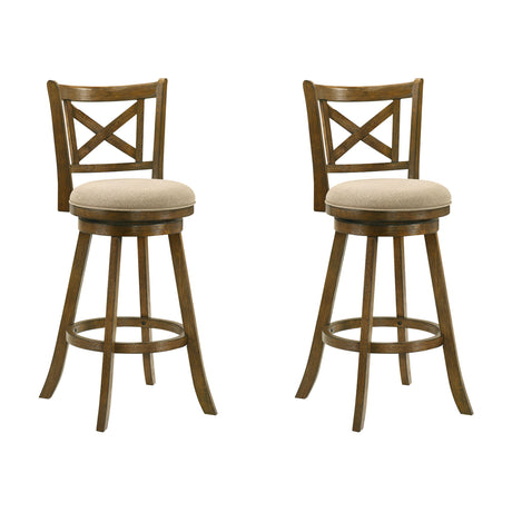 Kodi - Modern Farmhouse Swivel Wood Bar Height Kitchen Bar Stool