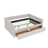 Upholstered Queen Daybed With 2 Drawers