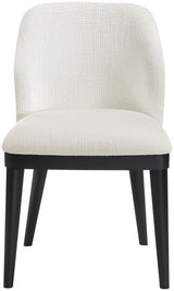 Valeo - Linen Textured Fabric Upholstered Dining Chair (Set of 2) - Painted Black Base