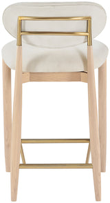 Riccio - Fabric Stool - Natural Frame