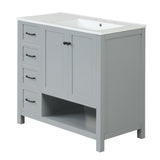 Modern Bathroom Vanity With Sink Top, 2 Doors And 2 Drawers