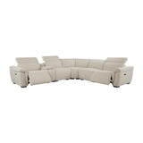 Dayana - Power Motion Sectional Sofa - Beige Boucle