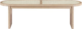 Canovia - Solid Wood And Faux Cane Bench