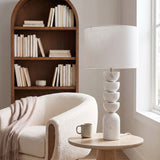 Opus - Linen Textured Fabric And Brass Table Lamp