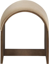 Sable - Velvet Performance Fabric Upholstered Bench