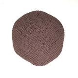 Semi Rounded Pouf, Cable Knitted, Perfect Seating