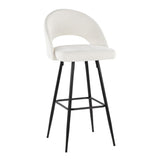 Renee - Upholstered Fixed-Height Barstool (Set of 2) - Black Base