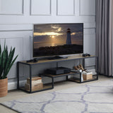 Idella - TV Stand - Rustic Oak & Black